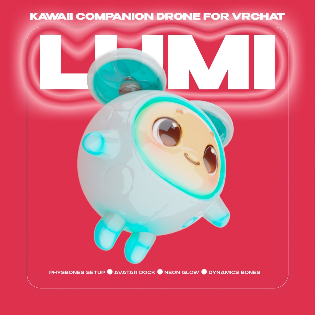 【VRChat想定】LUMI - ぷるぷる浮遊ドローンコンパニオン