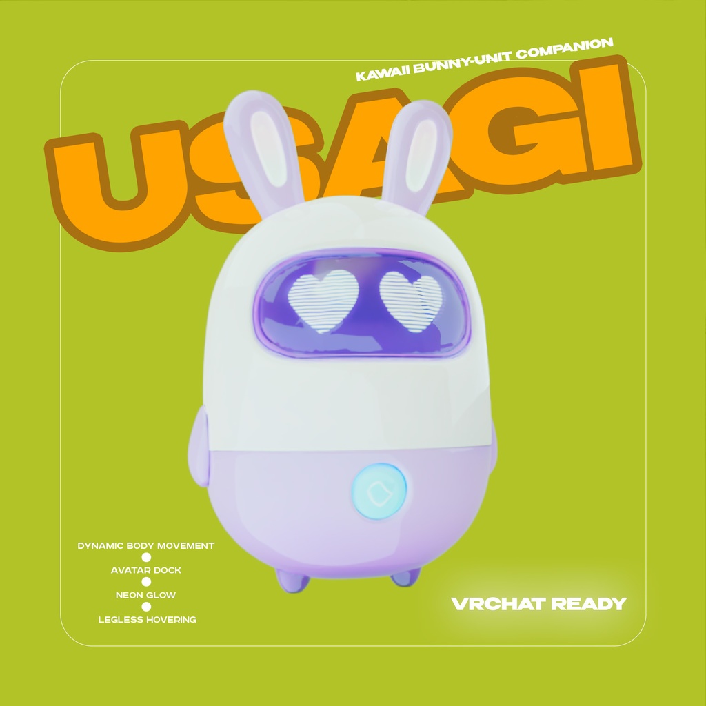 【VRChat想定】USAGI - ぴょんぴょん兎型浮遊ドローン