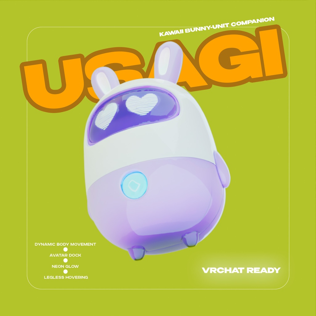 【VRChat想定】USAGI - ぴょんぴょん兎型浮遊ドローン