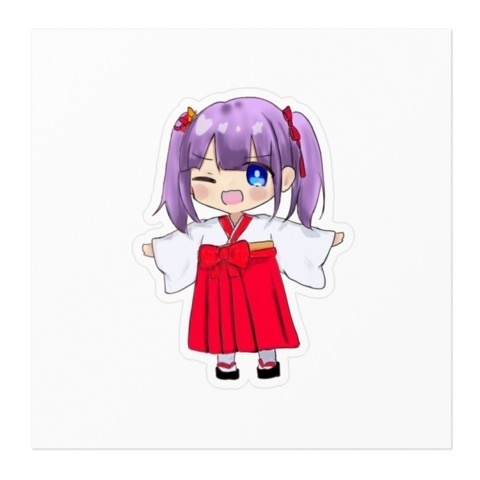 女の子ステッカー和