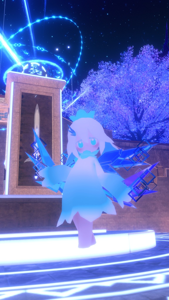 【VRChat向け/Quest対応】アクセサリー「彗翔石の髪飾り」