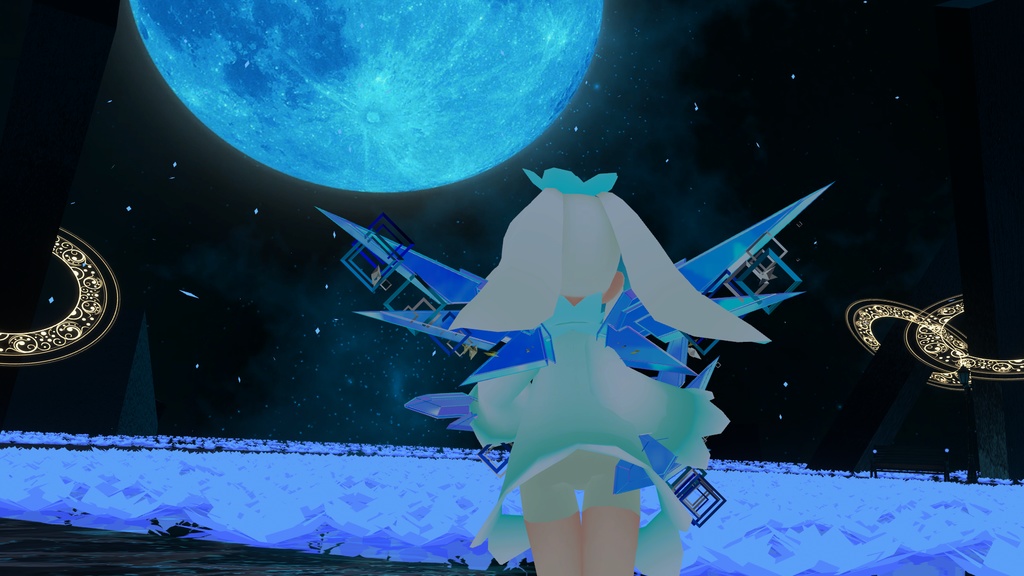 【VRChat向け/Quest対応】アクセサリー「彗翔石の髪飾り」