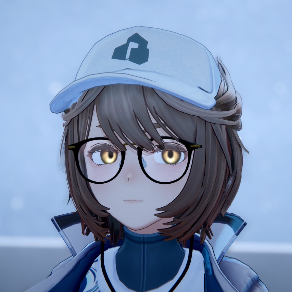 【無料】ボストン型メガネ【VRC想定】