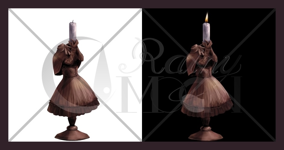 【お試し価格】『怪しい燭台』〈火あり/火なし〉【アイテム素材】