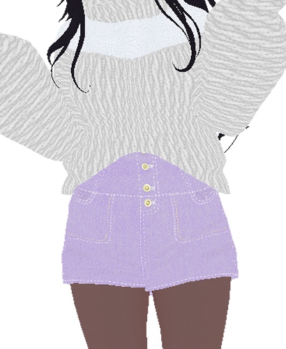 【無料版あり】ハイウェストショートデニム【β版VRoidテクスチャ】