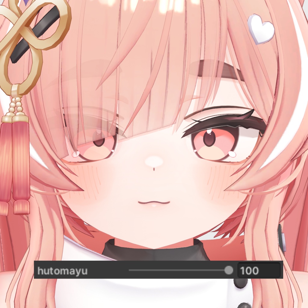 【BlendShare】イチゴちゃんの眉毛をさらに太くするシェイプキー