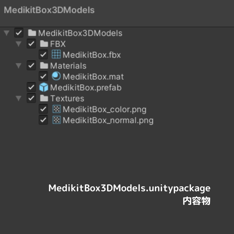 【3Dモデル】医療キットの箱