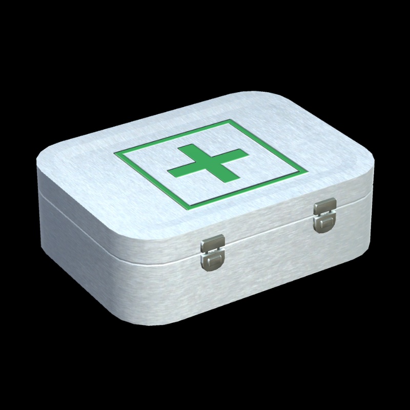 【3Dモデル】医療キットの箱