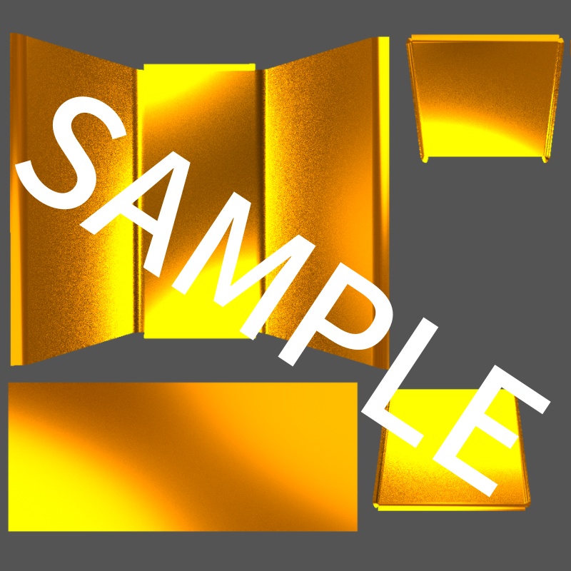 【3Dモデル】金色っぽいインゴット