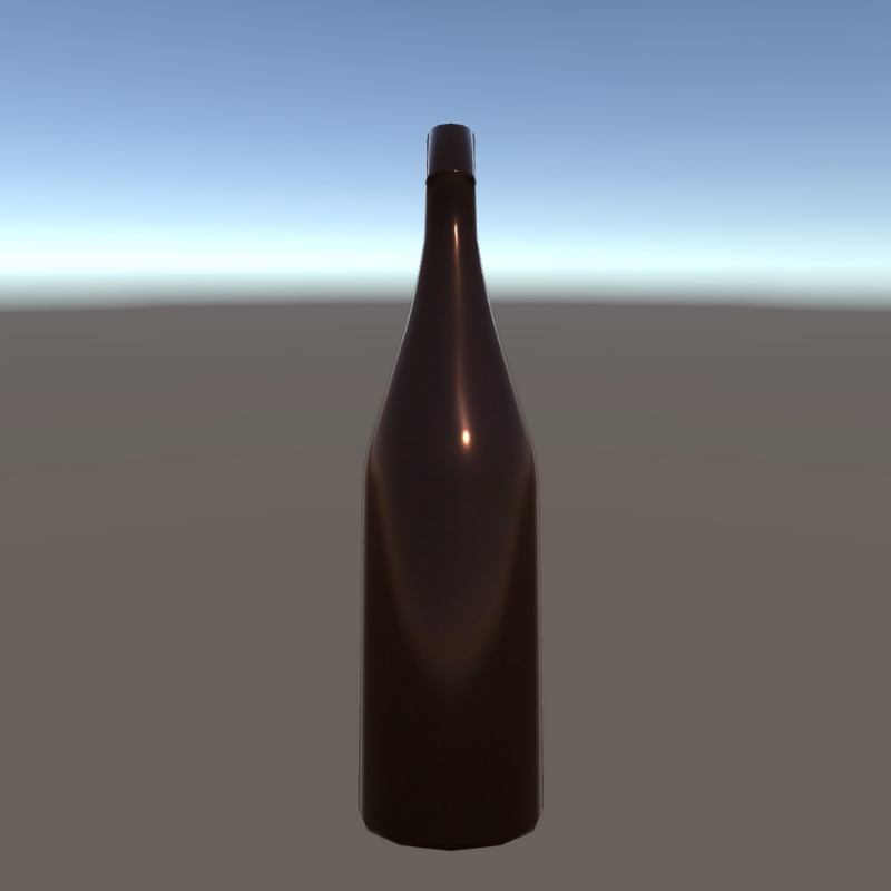 【3Dモデル】空になった茶色の一升瓶