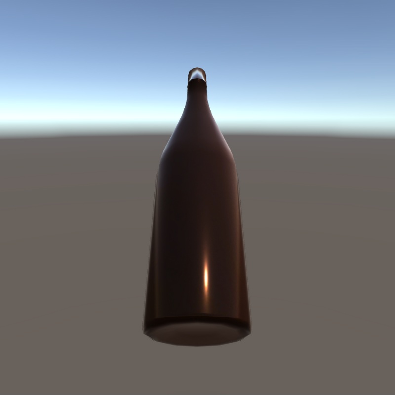 【3Dモデル】空になった茶色の一升瓶
