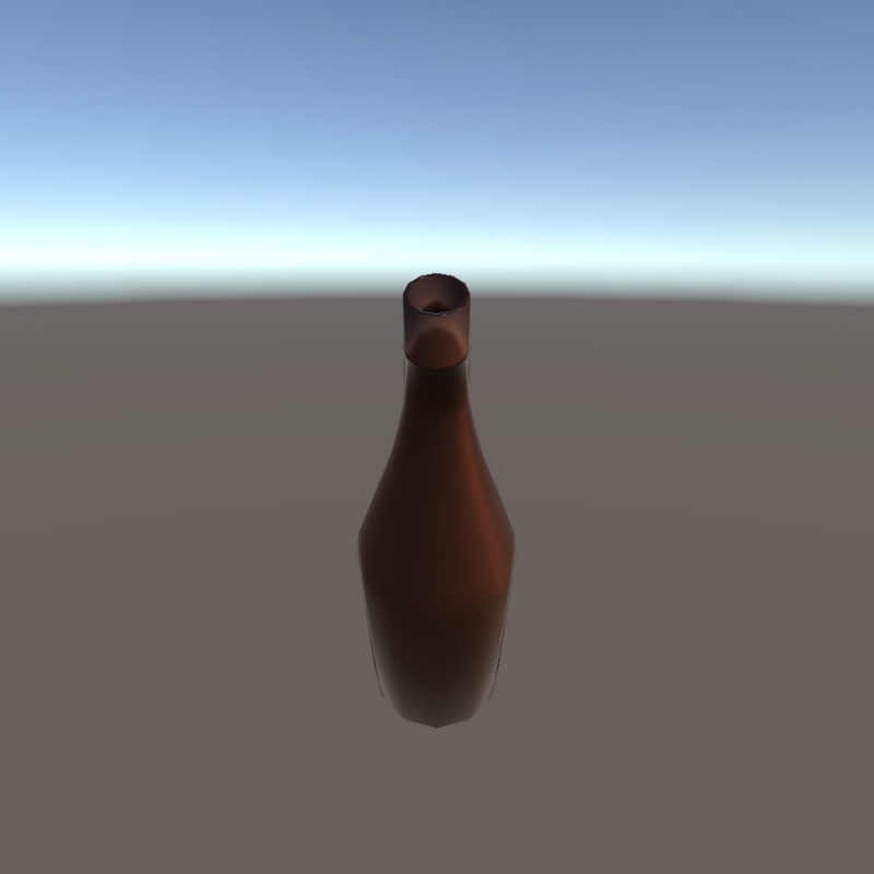 【3Dモデル】空になった茶色の一升瓶