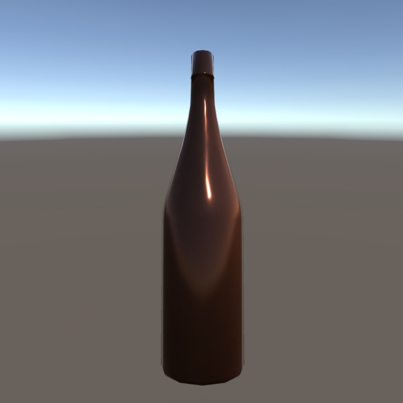 【3Dモデル】空になった茶色の一升瓶