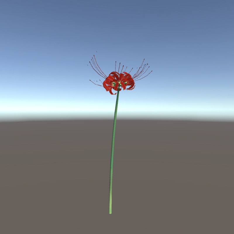 【3Dモデル】赤い彼岸花(ヒガンバナ)