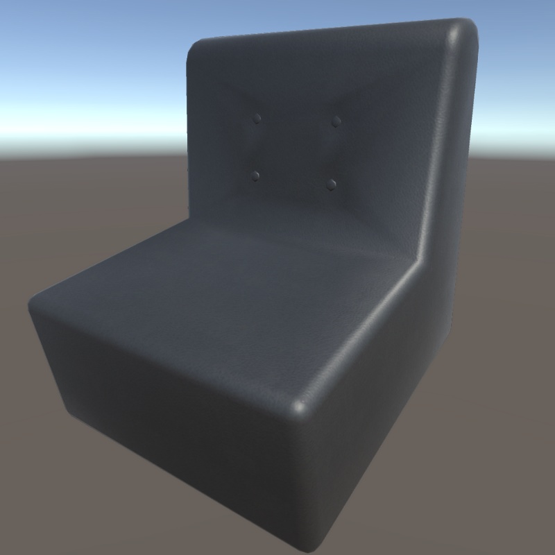 【3Dモデル】レザー生地のソファ