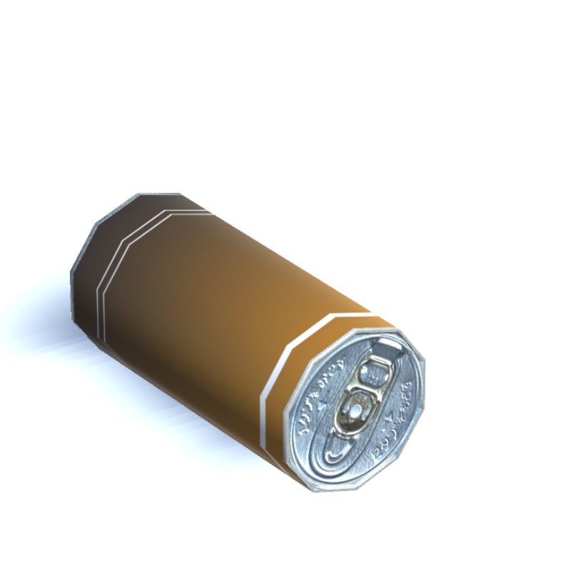 【3Dモデル】茶色い缶ジュースの容器