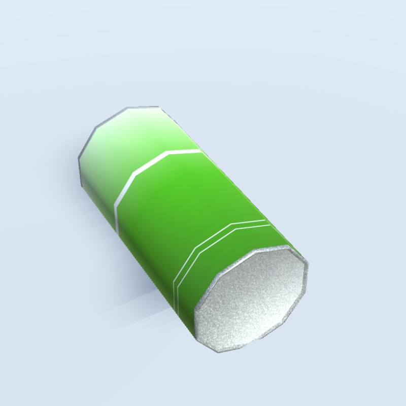 【3Dモデル】緑色の缶ジュースの容器