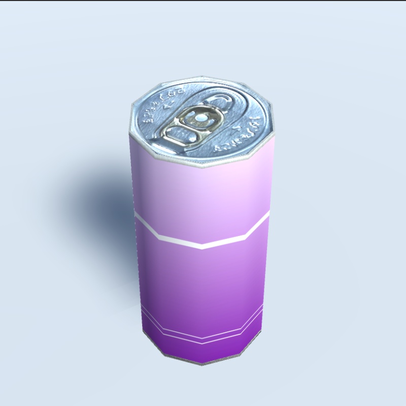 【3Dモデル】紫色のジューズの缶
