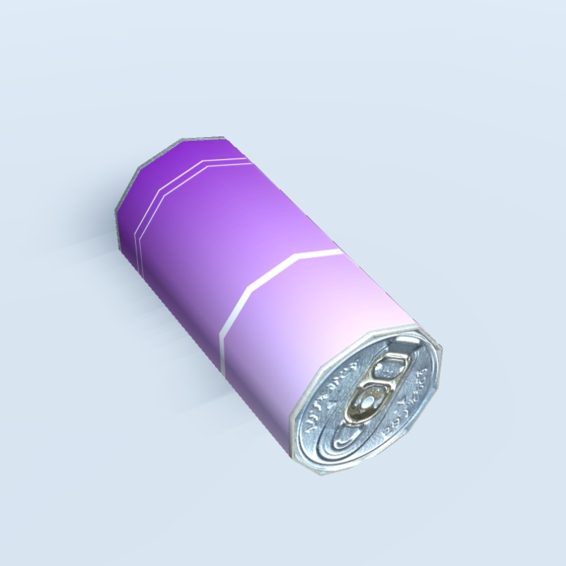 【3Dモデル】紫色のジューズの缶