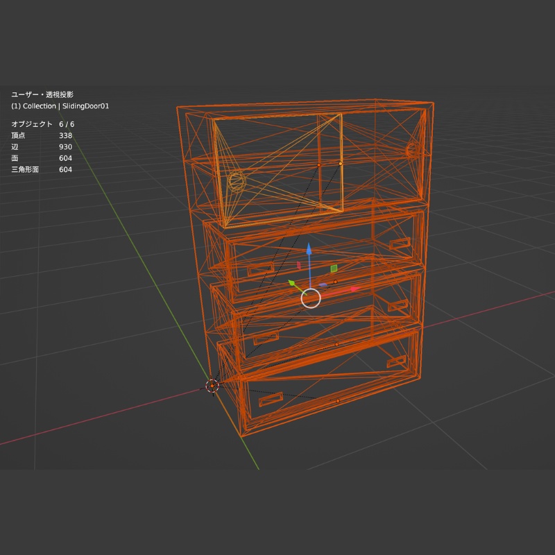 【3Dモデル】古びた和ダンス