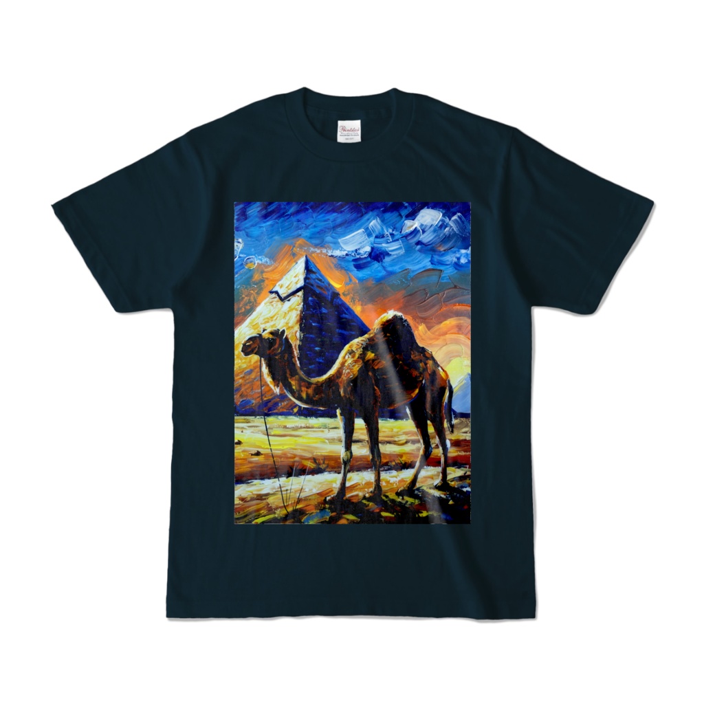 燃える🔥らくだ　黒T