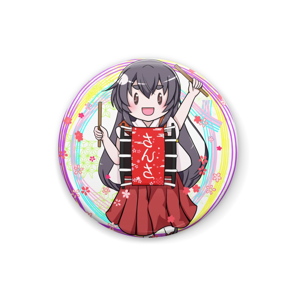 盛岡城さんさ缶バッチ