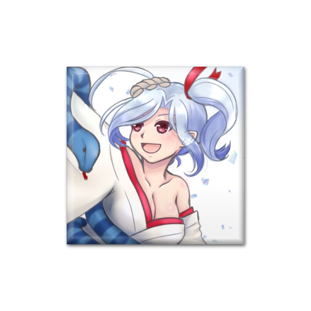 やくも四角缶バッジ