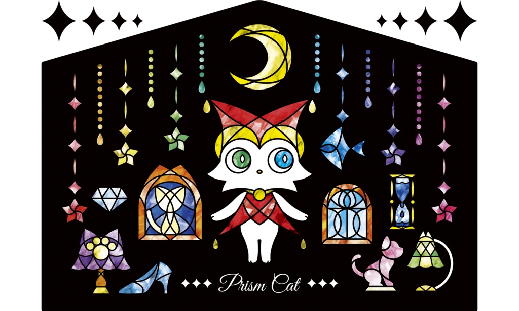 猫の硝子屋さん トートバッグ