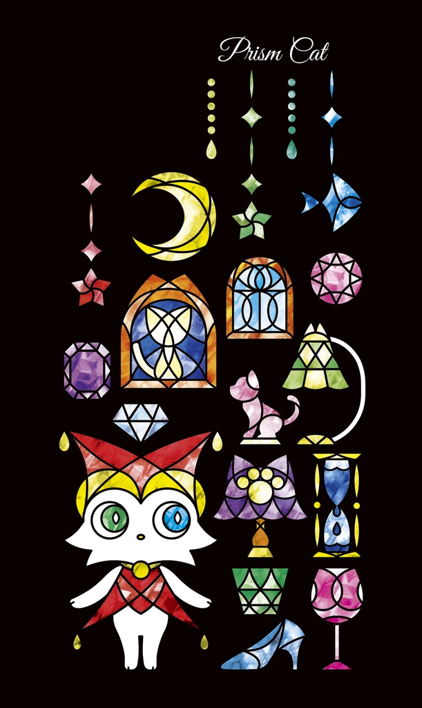 猫の硝子屋さん iPhoneケース