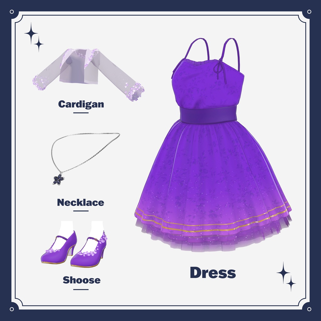 春の花ワンピース spring flower dress【4アバター対応】