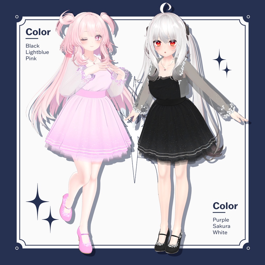 春の花ワンピース spring flower dress【4アバター対応】