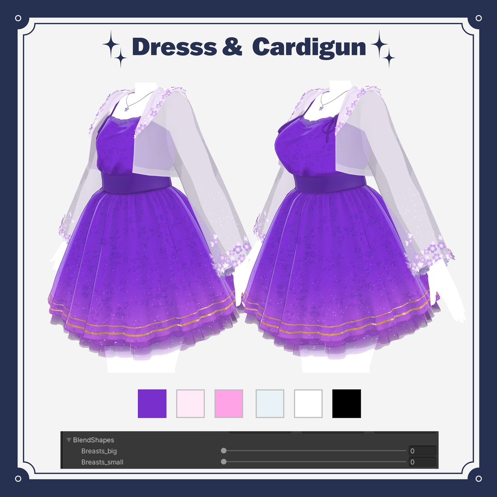 春の花ワンピース spring flower dress【4アバター対応】