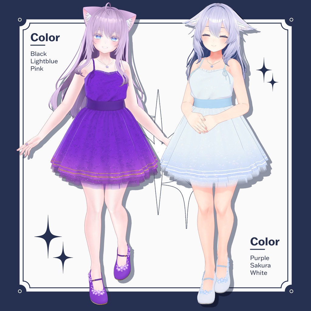 春の花ワンピース spring flower dress【4アバター対応】