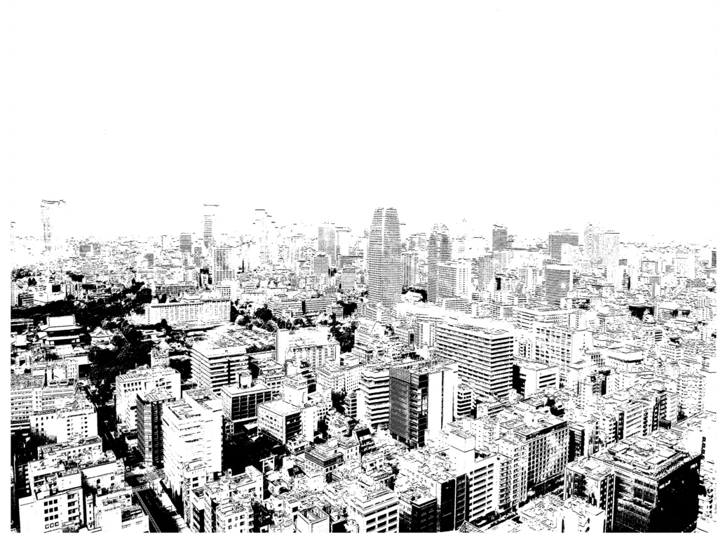 漫画背景 俯瞰の都市01 bird's-eye view of the city 01