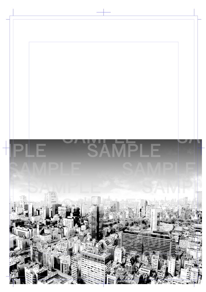 漫画背景 俯瞰の都市02 bird's-eye view of the city 02