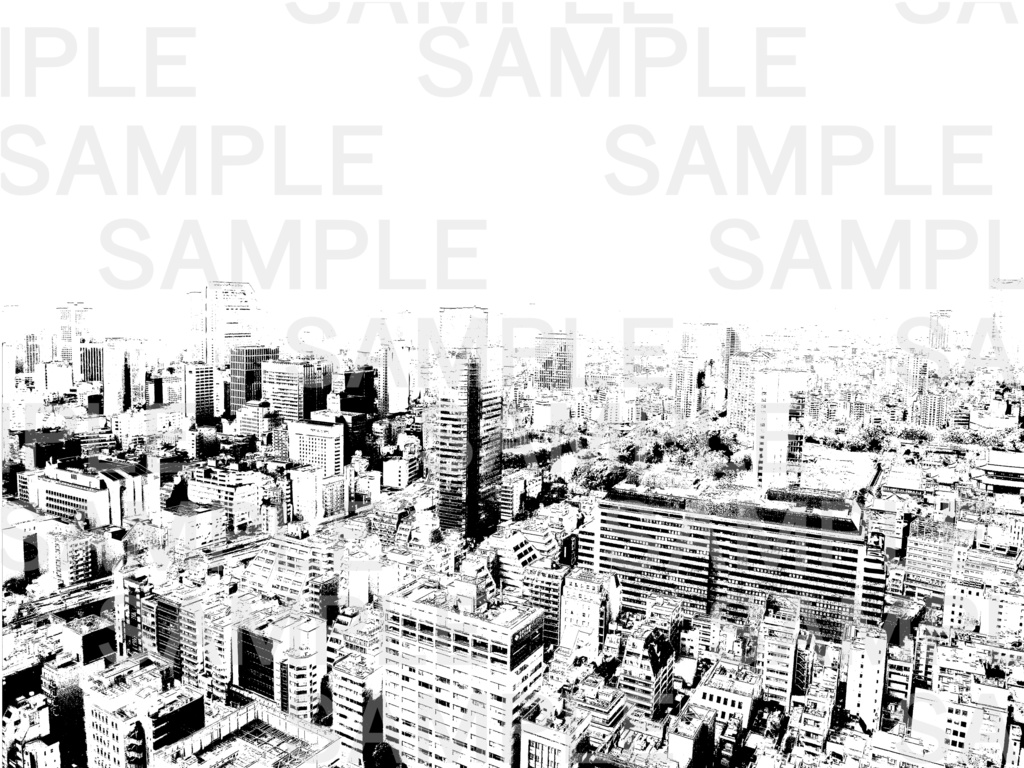 漫画背景 俯瞰の都市02 bird's-eye view of the city 02