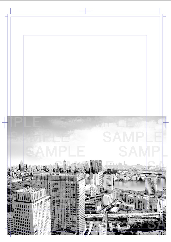 漫画背景 俯瞰の都市03 bird's-eye view of the city 03