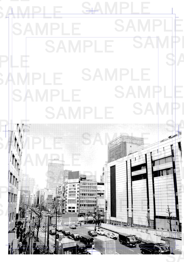 漫画背景 俯瞰の都市02 bird's-eye view of the city 04