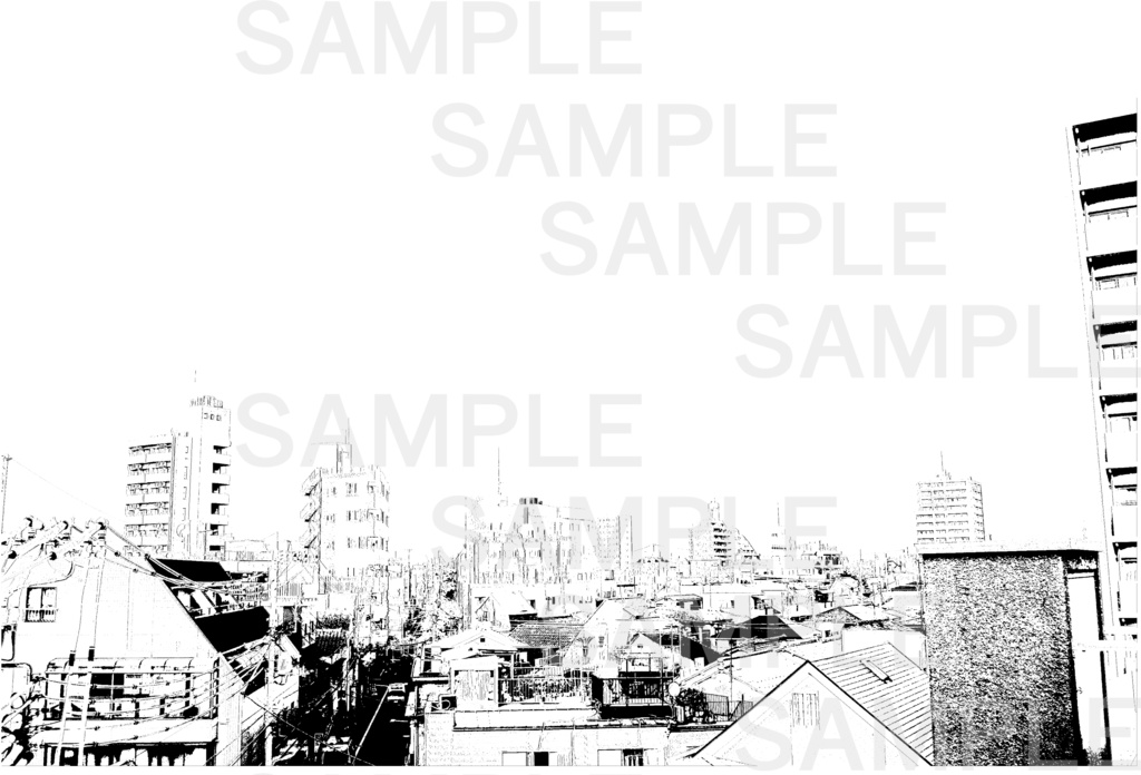 俯瞰の住宅街背景 Overhead view of residential area03