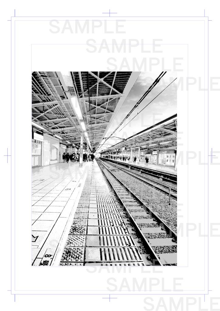 背景素材 「駅」01 Station scenery-01