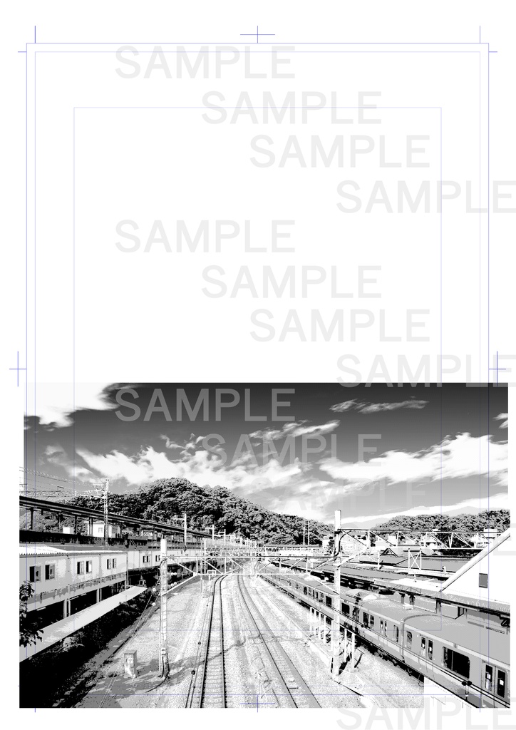 背景素材 「駅」02 Station scenery-02