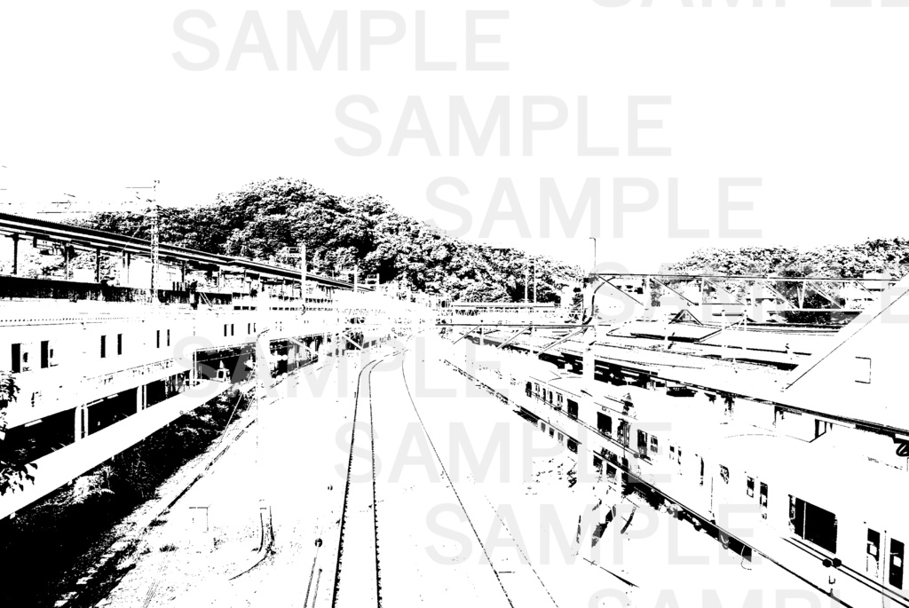 背景素材 「駅」02 Station scenery-02