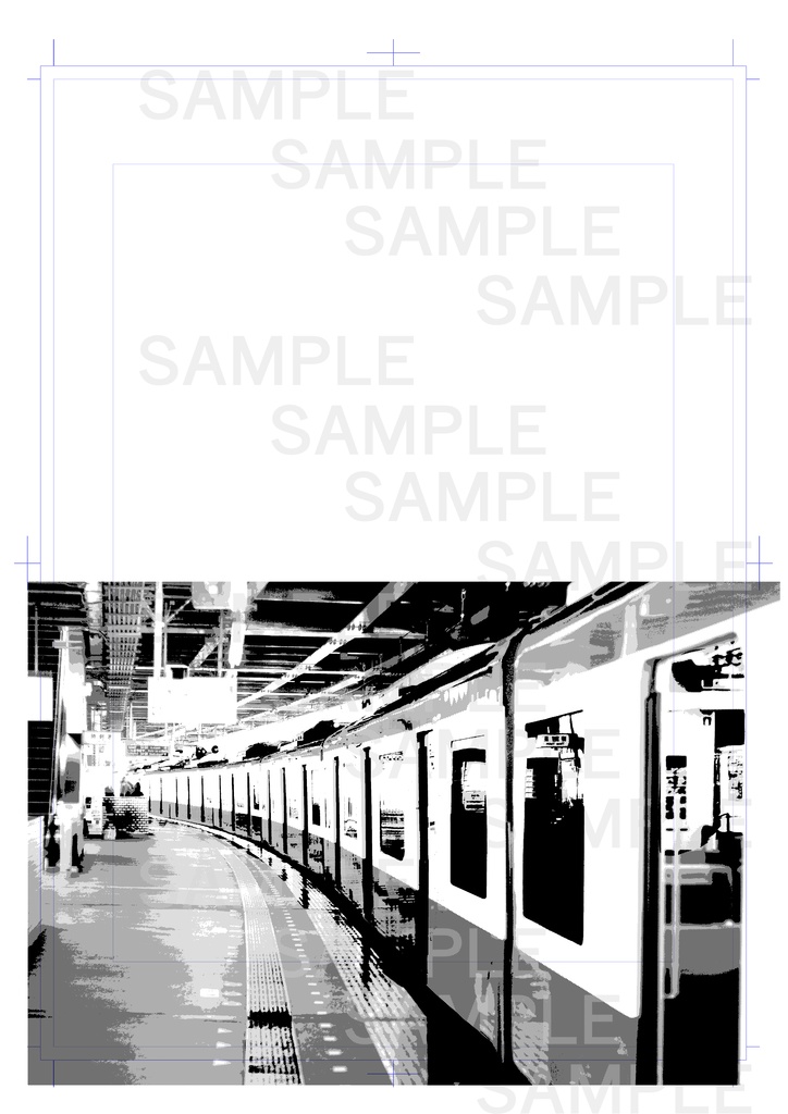 背景素材 「駅」03 Station scenery-03