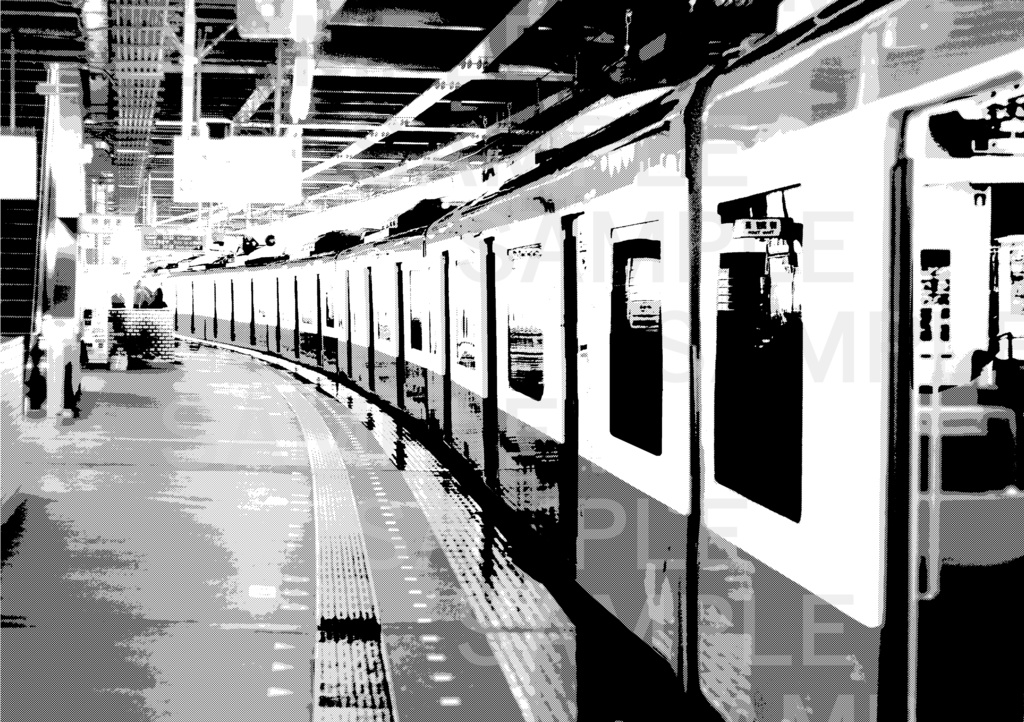 背景素材 「駅」03 Station scenery-03