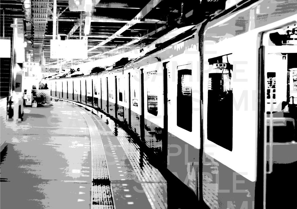 背景素材 「駅」03 Station scenery-03
