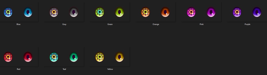 VRoid Eye Texture - Chaos Eyes (9 Colors)