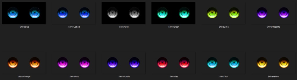 VRoid Eye Texture - Shiva's Demon Eyes (12 Colors)