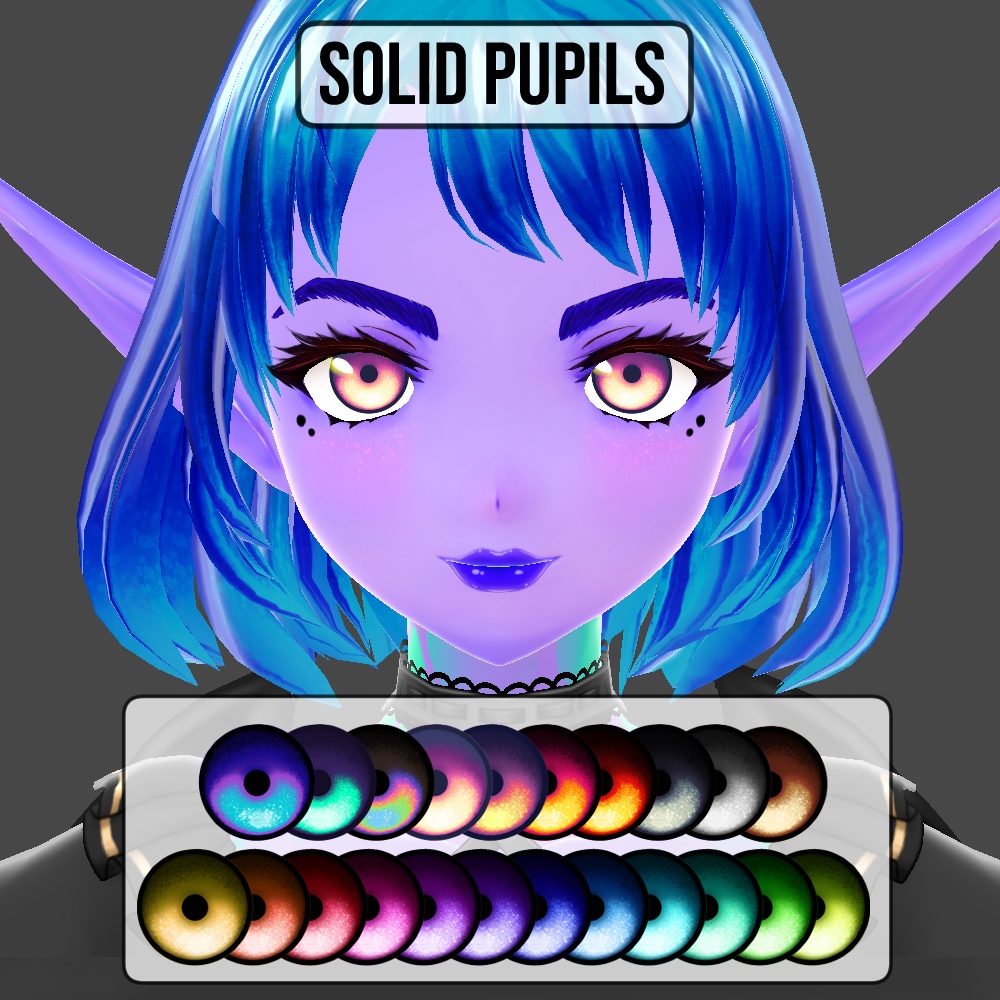 Soul Gazer Eye Sets | VRoid Iris Textures | 3 Variations + 22 color schemes