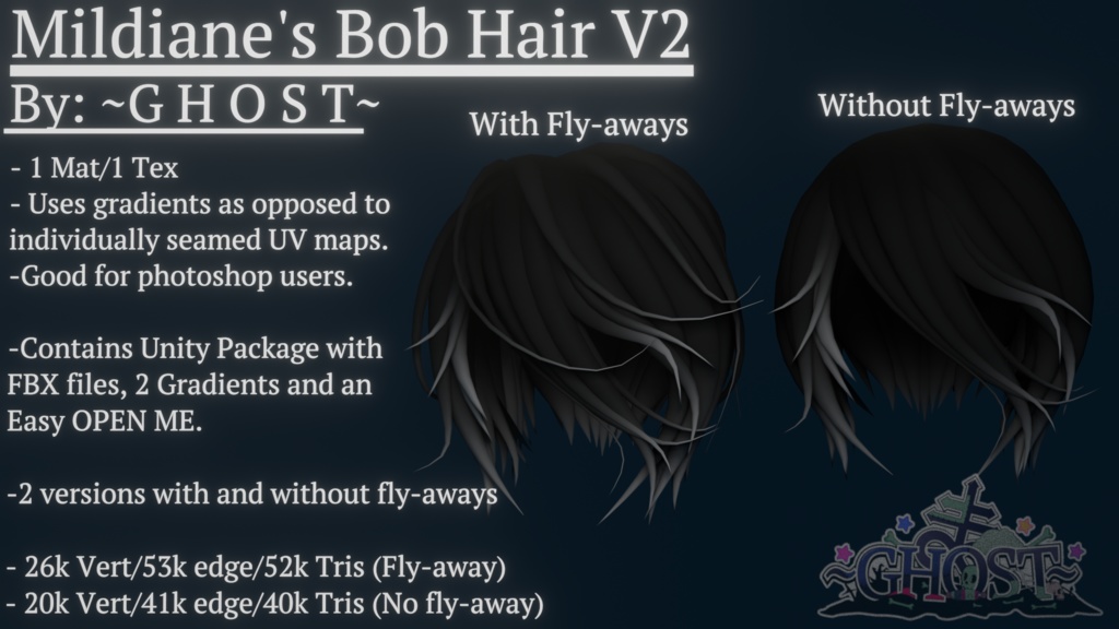 Mildiane's bobcut hair V2