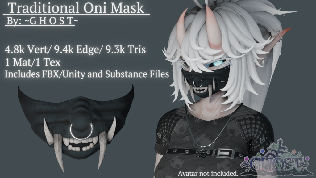 Traditional Oni Mask By Ghost